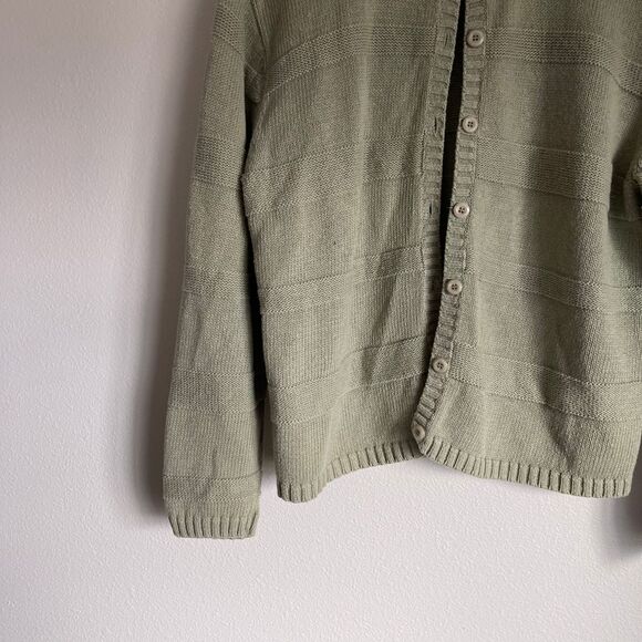 Vintage Christopher and Banks Striped Cotton Blend Cardigan - Picture 7 of 14